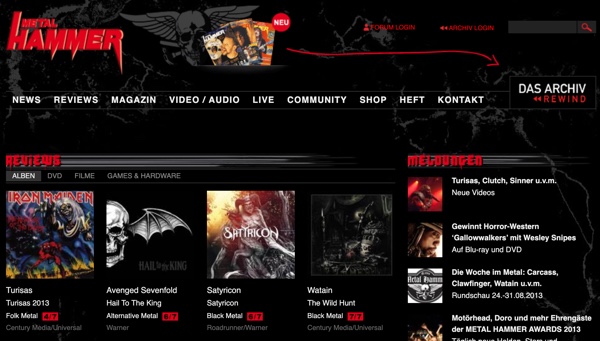 Screenshot of Metal Hammer